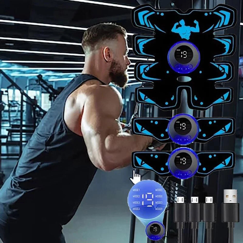 Оригинален Tactical X Abs Stimulator 2026 - Abs + Gel Pads, върховен 360° стимулатор за коремни мускули
