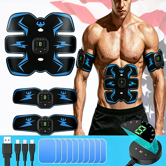 Оригинален Tactical X Abs Stimulator 2026 - Abs + Gel Pads, върховен 360° стимулатор за коремни мускули