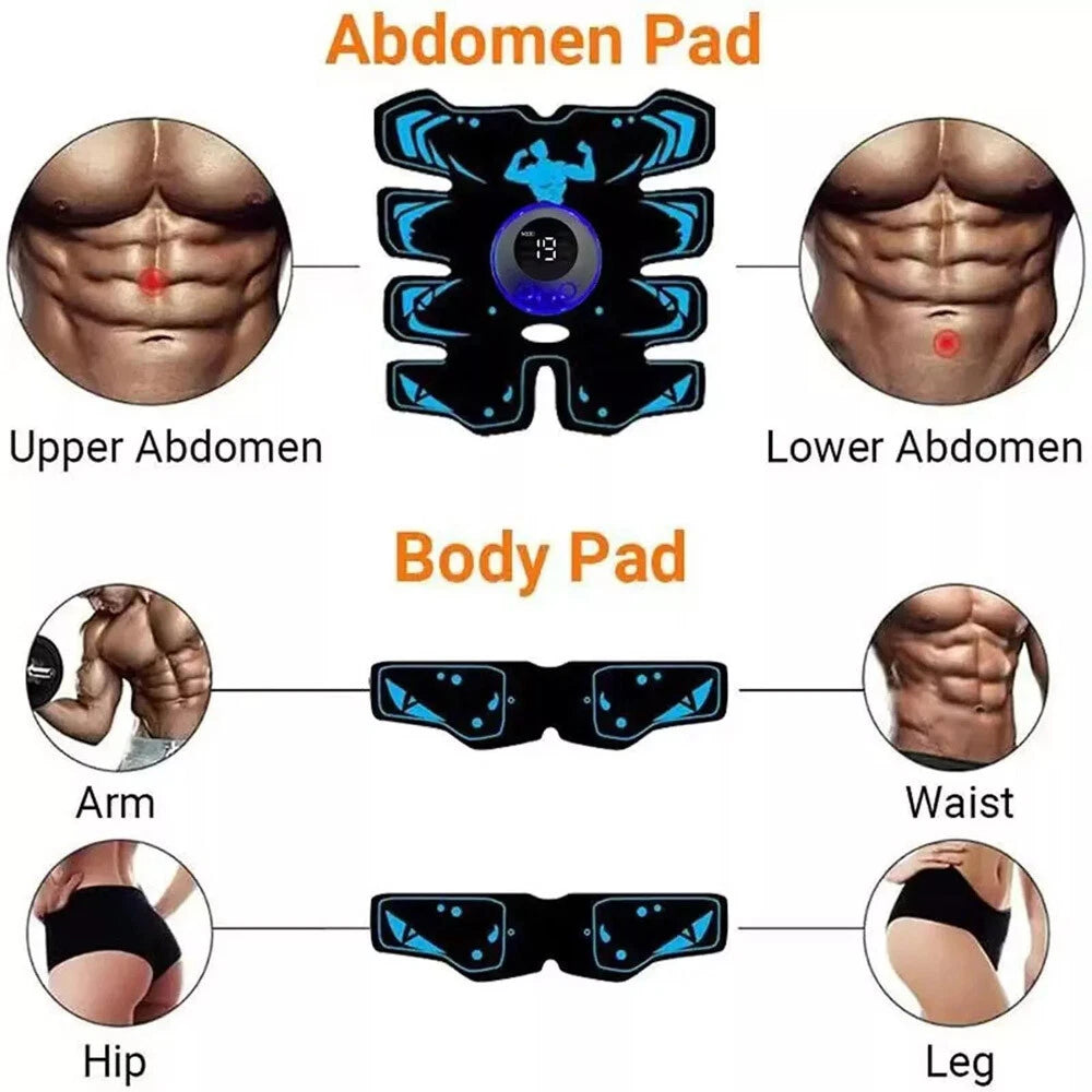 Оригинален Tactical X Abs Stimulator 2026 - Abs + Gel Pads, върховен 360° стимулатор за коремни мускули